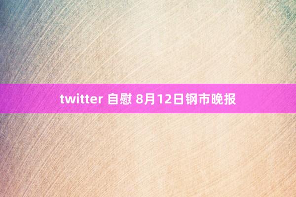 twitter 自慰 8月12日钢市晚报